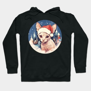 Devon Rex Cat Xmas, Love Cats Hoodie